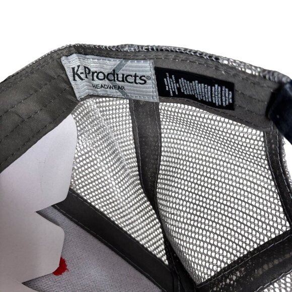 Snap On Denim Mesh Trucker Cap Red Logo Patch Adjustable Back Hat NEW - Picture 7 of 8